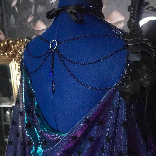 Celestial Dual Tone Cape Detachable with Scalemail & Chains