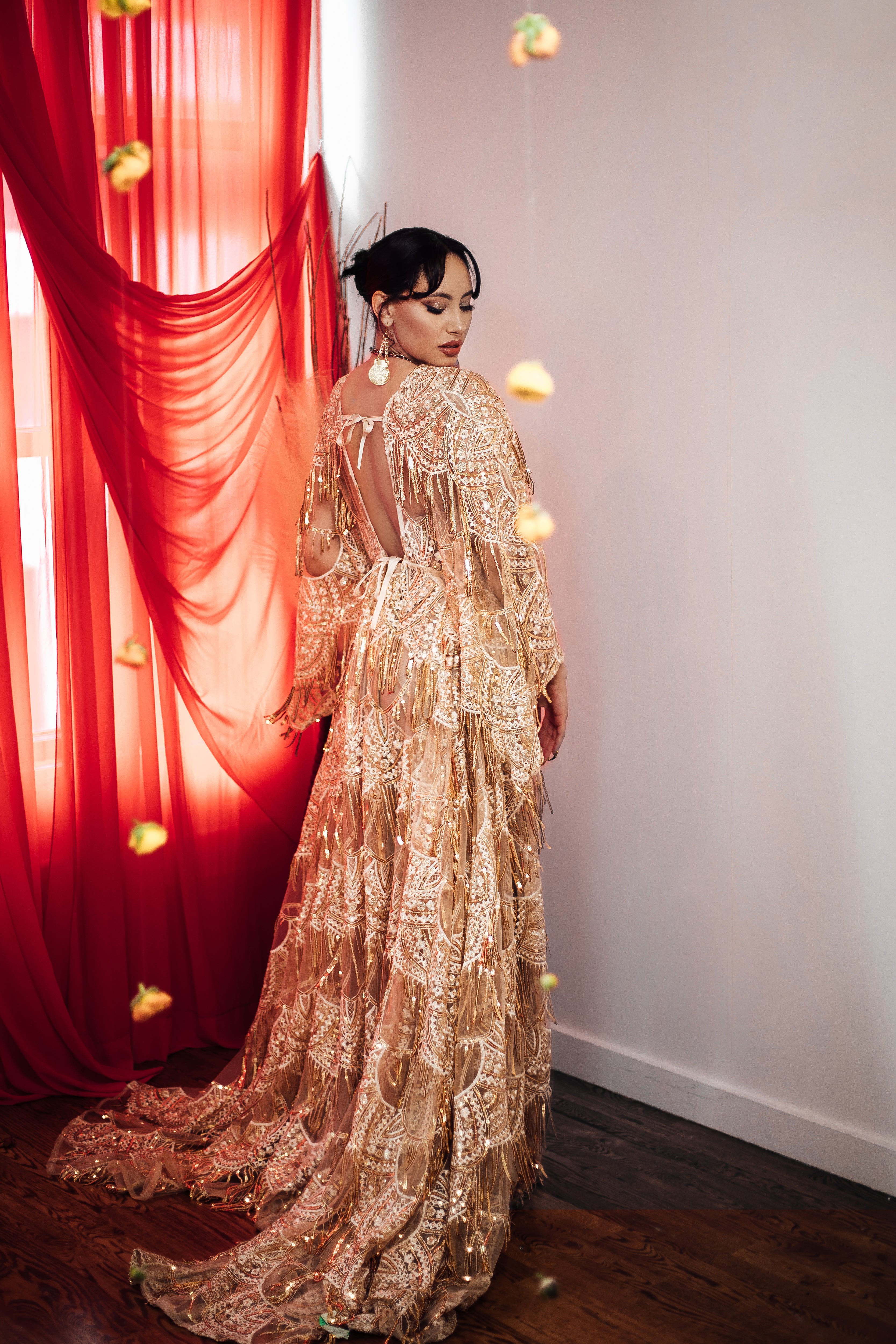 Gold Gatsby Dress Rental XS L and XL 5X Sizes Sew Romantic Designs
