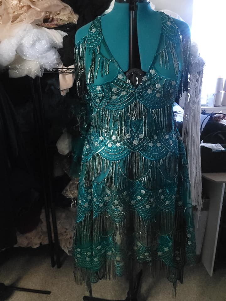 Teal Flapper Dress